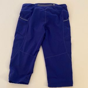 Blue Athleta Running Capri Tights